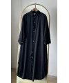 İtalyan Uzun Gömlek - Siyah