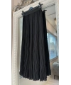 Sentez Kırıştırma Etek - Siyah