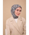 Silk Home Geometrik Desen Eşarp - Gri, Kot Mavi, Bebe Mavi, Vizon