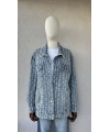 Taş İşlemeli Saçaklı Denim Ceket
