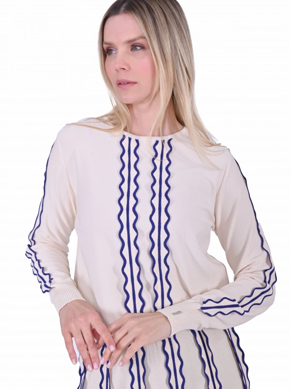 İNVEE 6992 Triko Takım - Bej