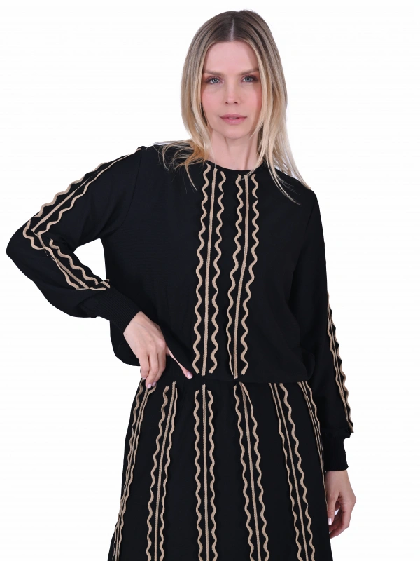 İNVEE 6992 Triko Takım - Siyah