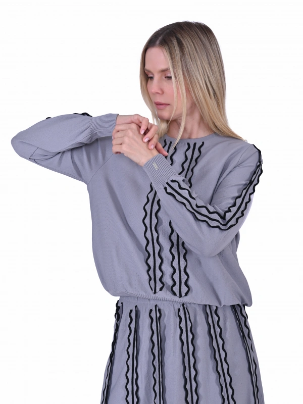 İNVEE 6992 Triko Takım - Gri