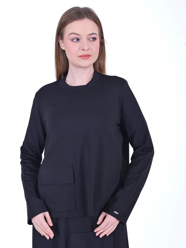 İNVEE Etekli Modal Takım - Siyah