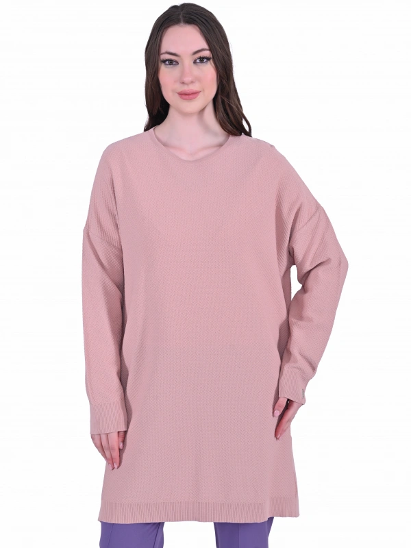 İNVEE 7059 Somon Triko Tunik