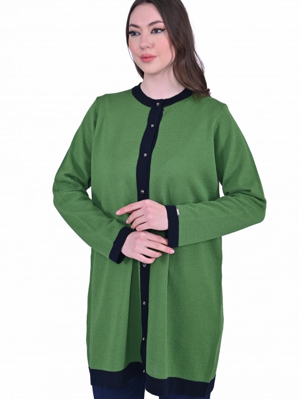 İNVEE 7068 Yün Karışımlı Benetton-Lacivert Hırka