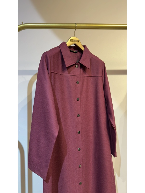 İNVEE Keçe Pardesü - Bordo