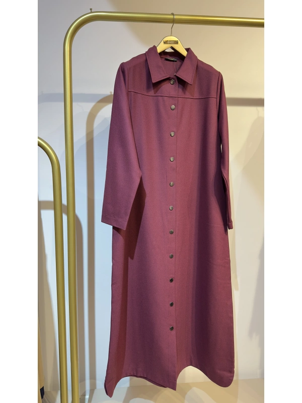 İNVEE Keçe Pardesü - Bordo