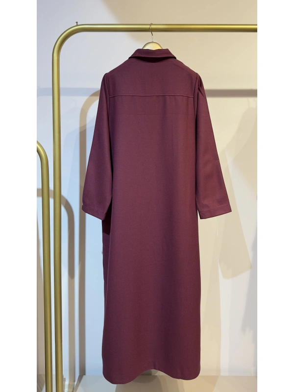 İNVEE Keçe Pardesü - Bordo