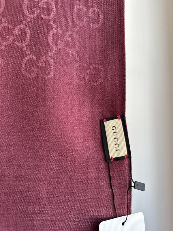 A Kalite Yün İpek Şal - Bordo