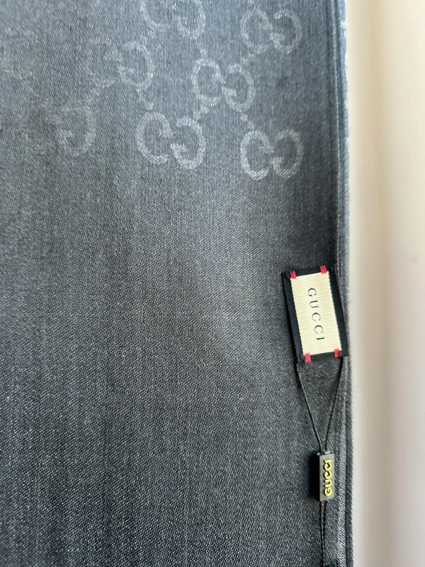 A Kalite Yün İpek Şal - Siyah