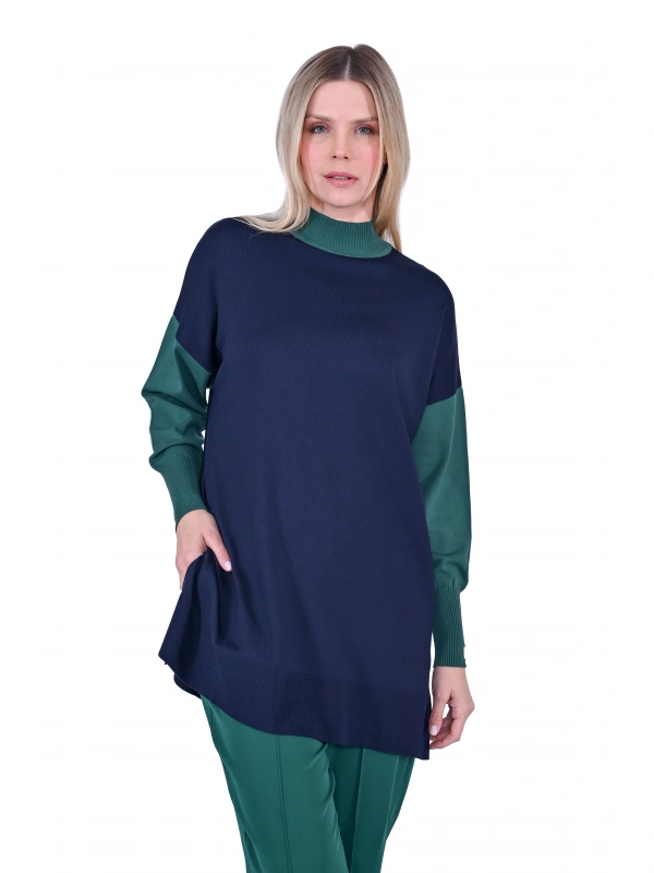 İNVEE 6862 Lacivert Triko Tunik