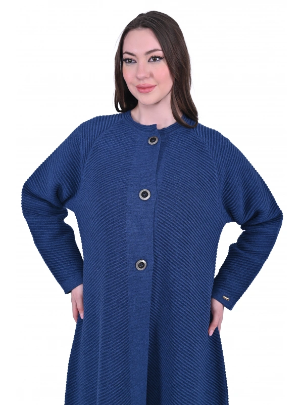 İNVEE 6866 Yün Karışımlı İndigo Kap