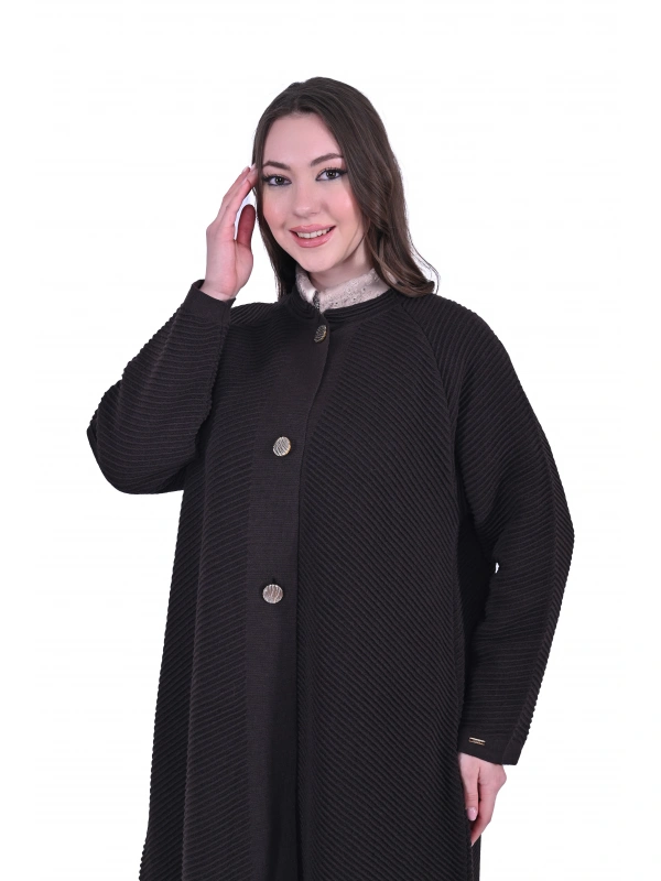 İNVEE 6866 Yün Karışımlı Kahverengi Kap