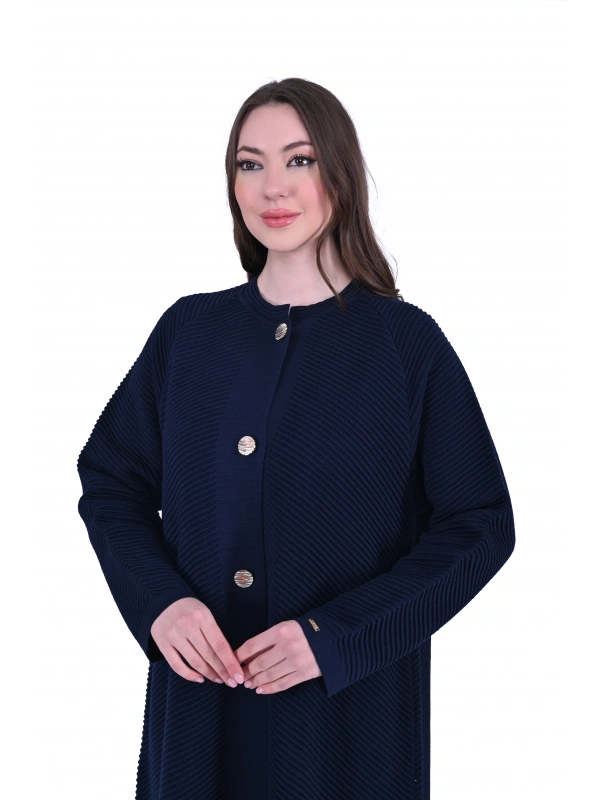 İNVEE 6866 Yün Karışımlı Lacivert Kap