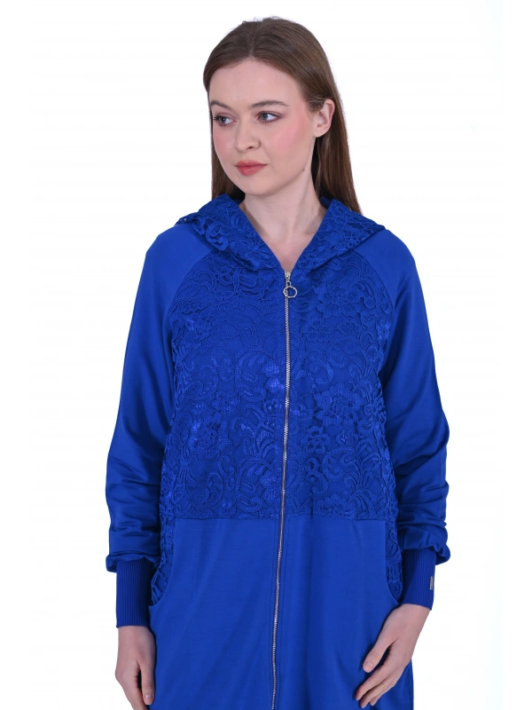 İNVEE 6876 Dantel Detaylı İki İplik Takım - Sax