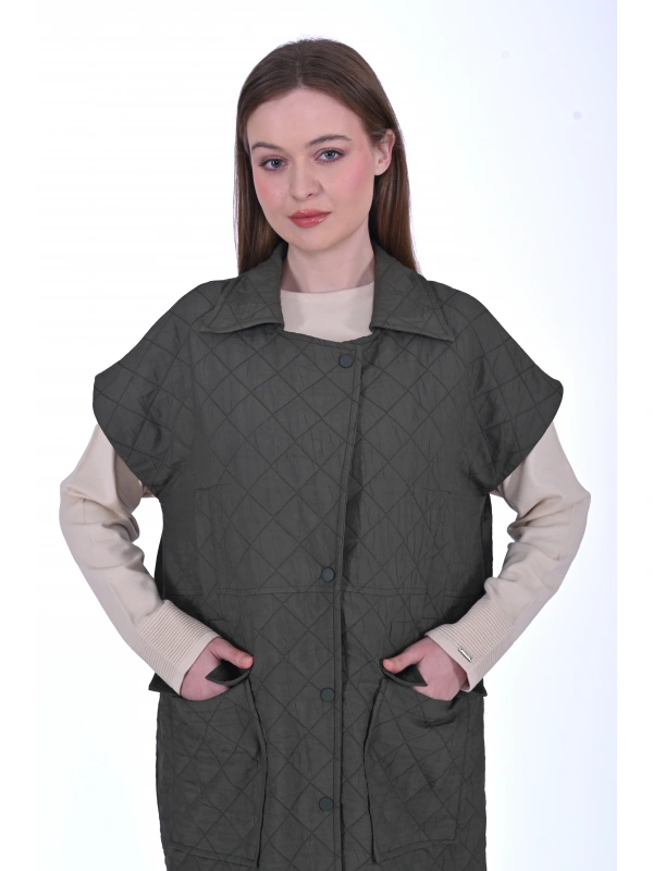 İNVEE 6915 Haki Kapitone Yelek