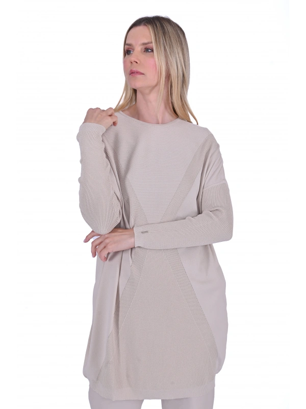 İNVEE 6923 Taş Rengi Tunik