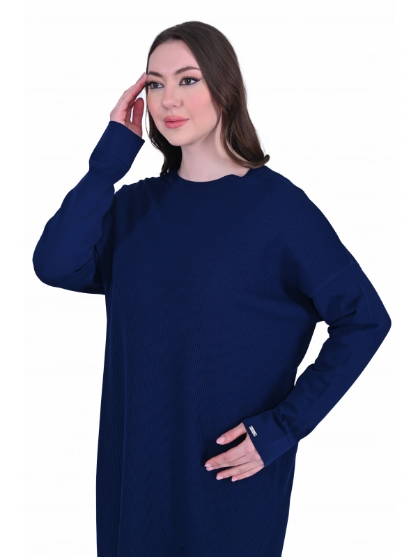 İNVEE 7014 Triko Tunik - Lacivert