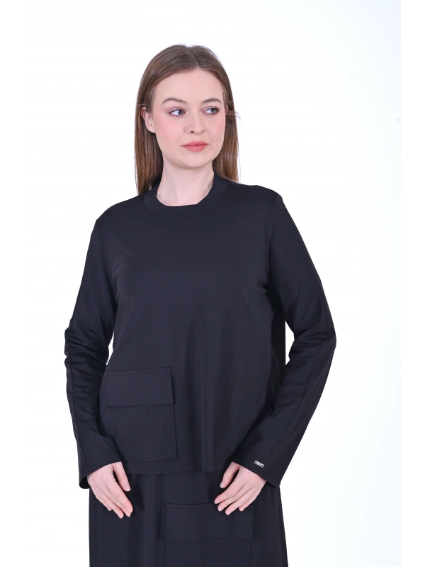 İNVEE Etekli Modal Takım - Siyah