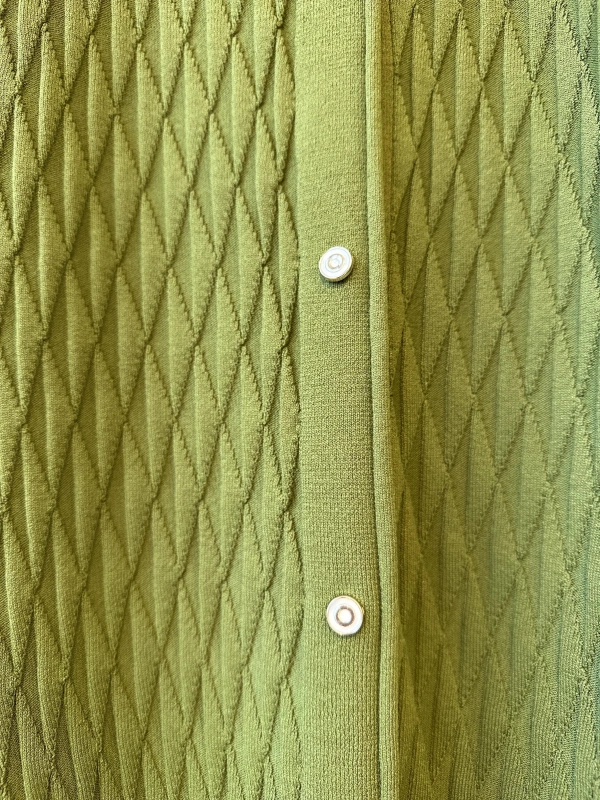 İNVEE 7029 Desenli Triko Hırka - Yeşil