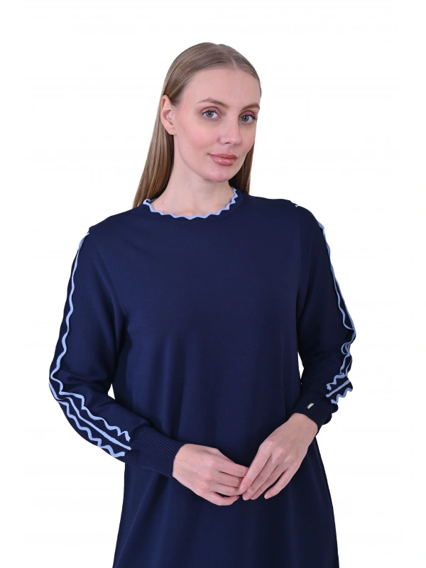 İNVEE 7030 Lacivert Triko Elbise