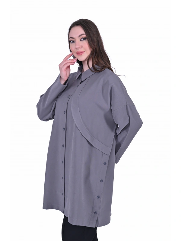 İNVEE 7053 Gri Gömlek