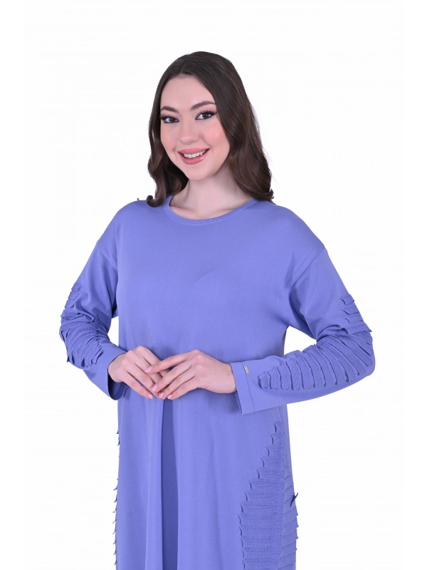 İNVEE 7060 Lila Triko Elbise