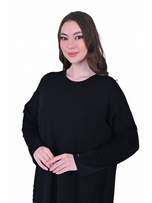 İNVEE 7060 Siyah Triko Elbise