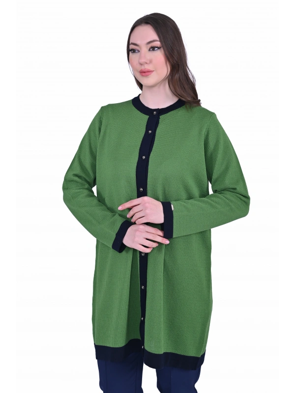 İNVEE 7068 Yün Karışımlı Benetton-Lacivert Hırka