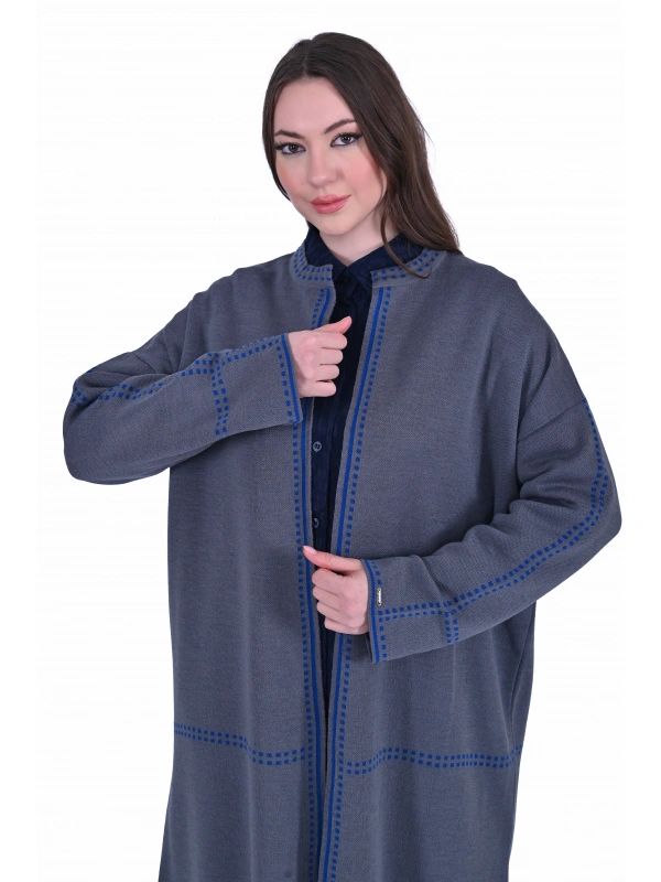 İNVEE 7076 Yün Karışımlı Gri Hırka