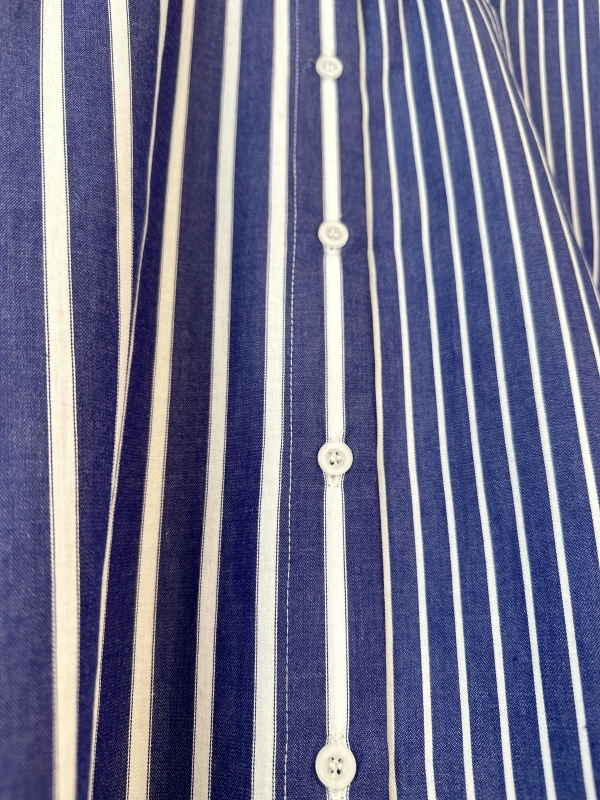 İNVEE Çizgili Pamuk Gömlek - Lacivert