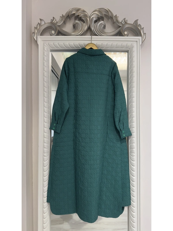 İNVEE Çıtçıt Kapamalı Kapitone Kap - Zümrüt