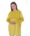INVEE 6883 Kumaş/Triko Sarı Tunik