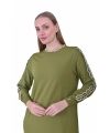 İNVEE 7030 Yeşil Triko Elbise