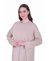 İNVEE 7060 Bej Triko Elbise