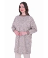 İNVEE 7067 Leopar Desenli Bej Tunik