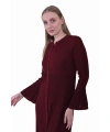 İNVEE 7073 Yün Karışımlı Hırka - Bordo