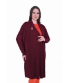 İNVEE 7077 Yün Karışımlı Bordo Hırka