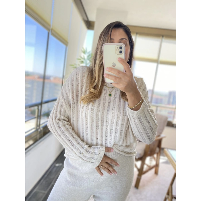 AJURLU BEJ RENK KAZAK