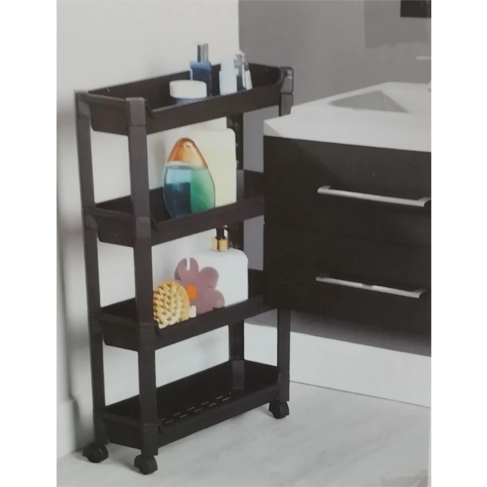 4 Katlı Tekerlekli Banyo ve Mutfak Rafı Organizer