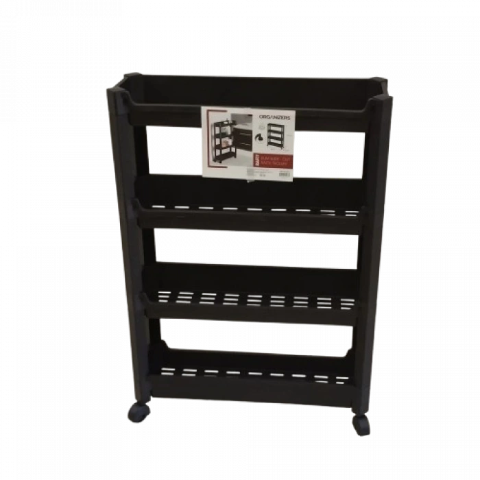 4 Katlı Tekerlekli Banyo ve Mutfak Rafı Organizer