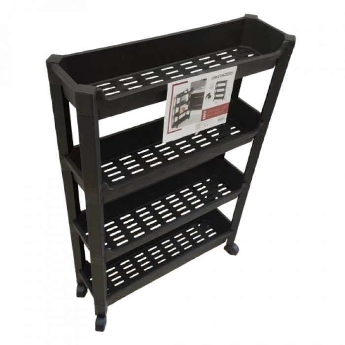 4 Katlı Tekerlekli Banyo ve Mutfak Rafı Organizer