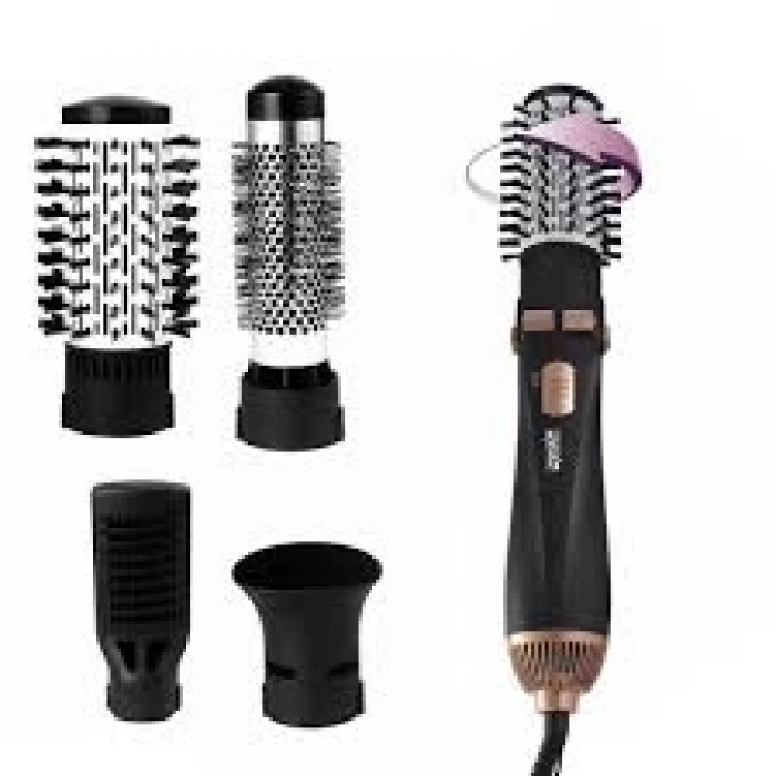 5’i 1 Arada Döner Başlıklı Sıcak Hava Fırçası – Saç Şekillendirme Seti