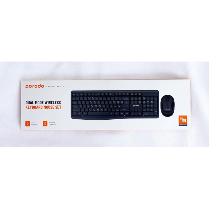 Porodo Dual Mode Kablosuz Klavye ve Mouse Seti