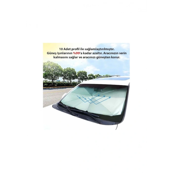 Araç Oto Katlanabilir Şemsiye Ön Cam Güneşlik