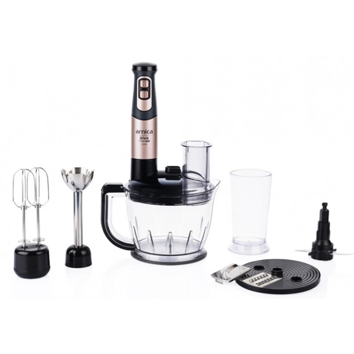 Arnica Diva Trend Pro Doğrayıcı Blender Seti -Silver/Rose