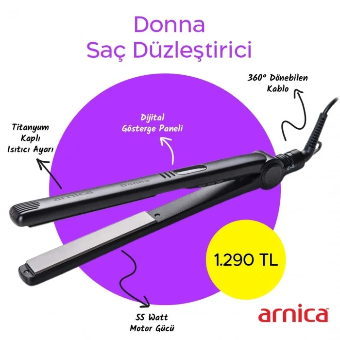 ARNICA Donna İyonizerli Saç Düzleştirici