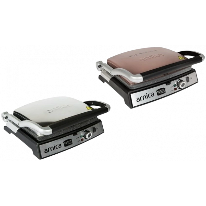 ARNICA Tostit Maxi Granit Izgaralı Tost Makinesi - Inox / Rose