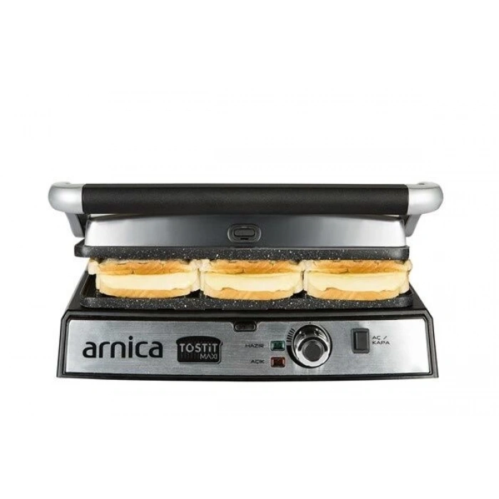 ARNICA Tostit Maxi Granit Izgaralı Tost Makinesi - Inox / Rose